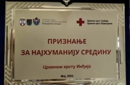 Crveni Krst Inđija još jednom dobitnik nagrade „Najhumanija sredina“