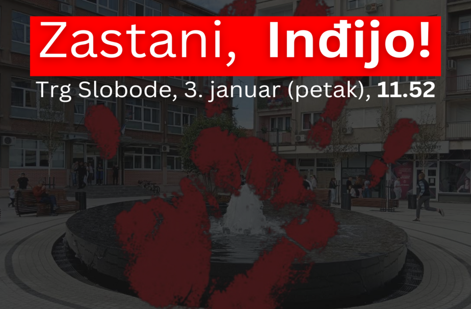 Akcija „Zastaani Inđijo“ sutra na Trgu Sloboda od 11:52