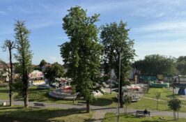 (FOTO/VIDEO) Inđija: Luna park preko sadnica kestena koje su zasadili studenti i srednjoškolci