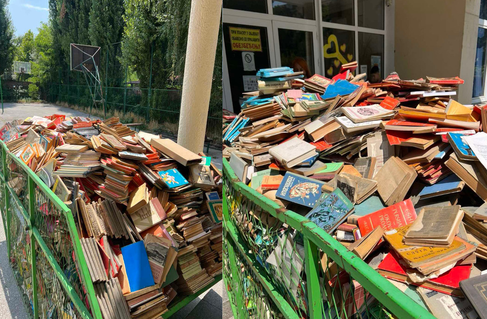 Novi Sad: Stotine knjiga izbačeno iz škole „Đura Daničić“ u kontejner