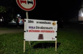 Akcija Urbane gerile: Nadvožnjak bez dozvole simbol korupcije