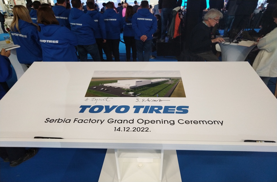 Toyo Tires gradi Centar za inovacije u Inđiji