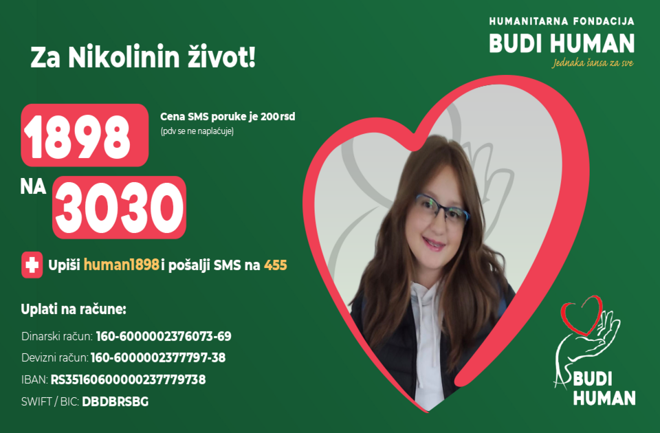 Za Nikolinin život: Hitno potrebna pomoć za lečenje u inostranstvu devojčici iz Krnješevaca