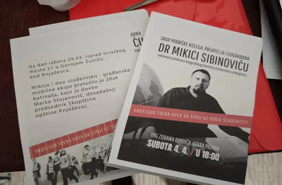 Stara Pazova: Skup podrške dr Mikici Sibinoviću večeras u 18 časova Stara Pazova: Skup podrške dr Mikici Sibinoviću večeras u 18 časova