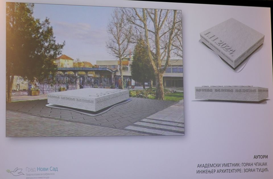 (FOTO) Idejno rešenje spomenika stradalima na Železničkoj stanici u Novom Sadu