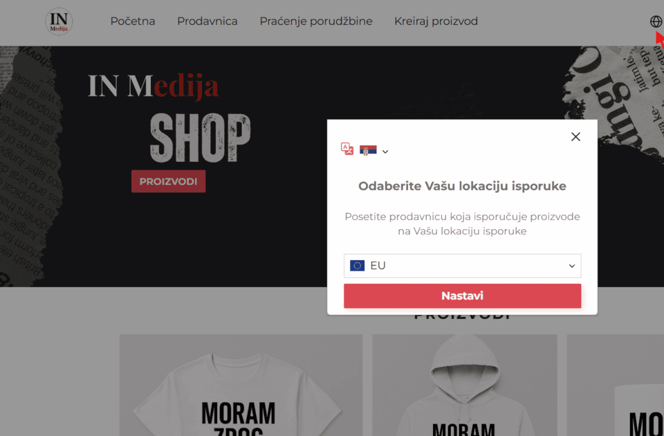 IN Medija otvorila online prodavnicu za tržište Evropske unije – dostupna i opcija kreiranja sopstvenog dizajna